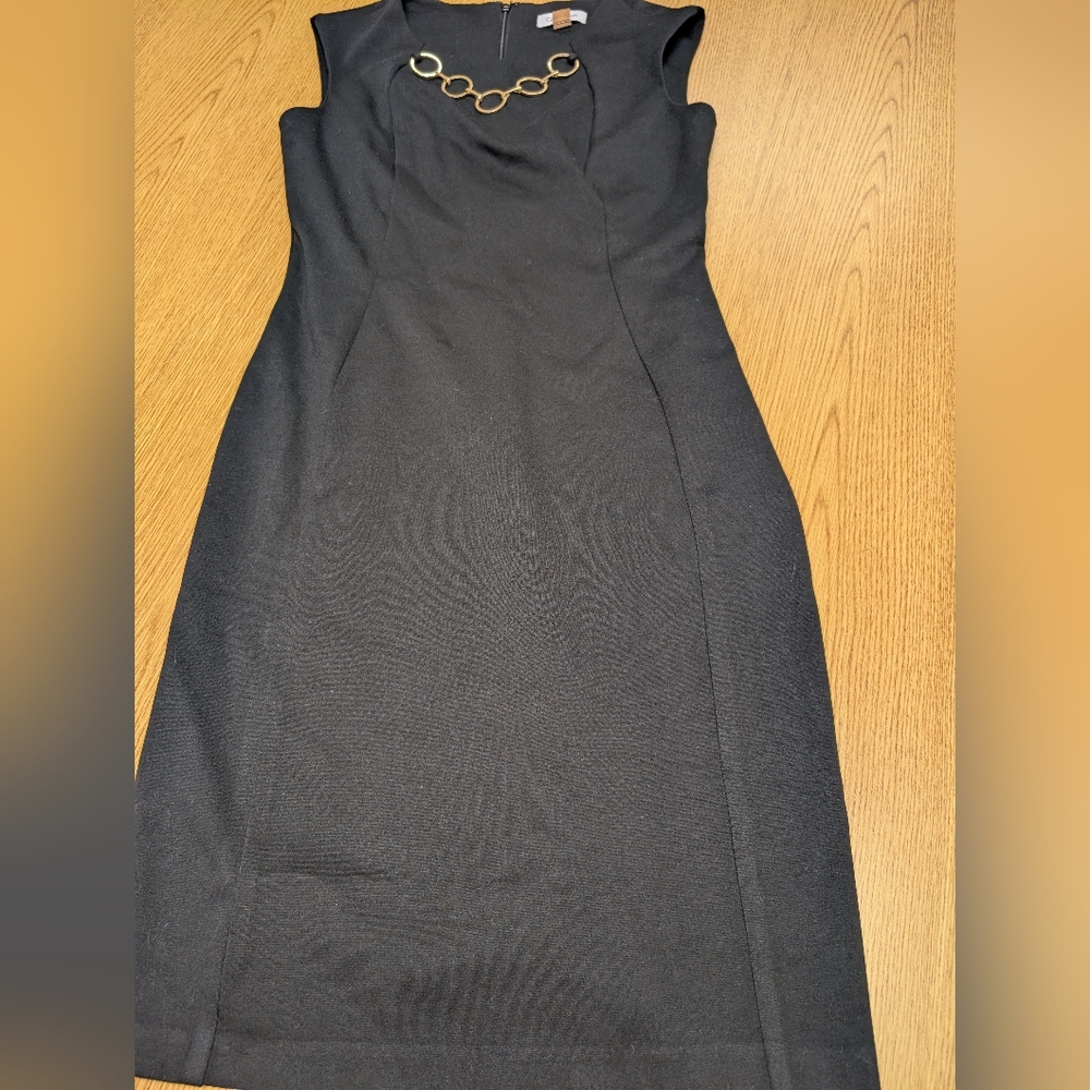 Calvin Klein Collection Black Sleeveless Sheath Dress